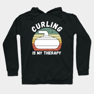 Curling Is My Therapy Hoodie